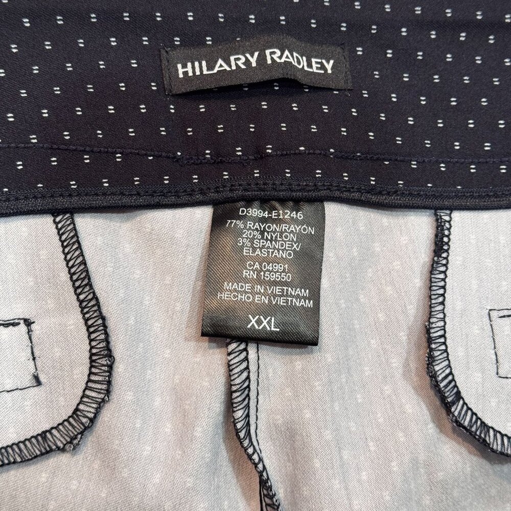Hilary Radley Bermuda Shorts  Womens XXL Navy/Off-White Stretch Preppy Beach NEW - Picture 5 of 13